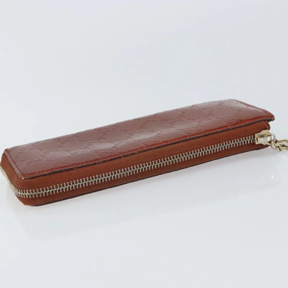 Gucci GG Canvas Shiny Guccissima Wallet Orange